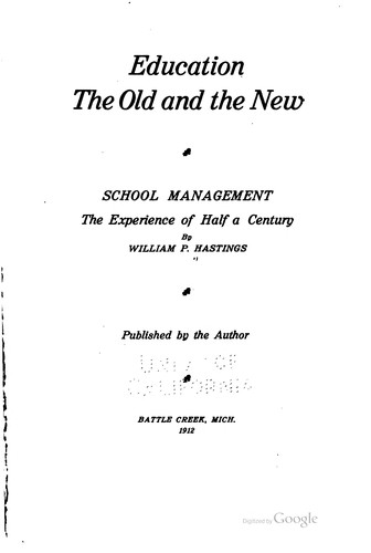Cover for Education