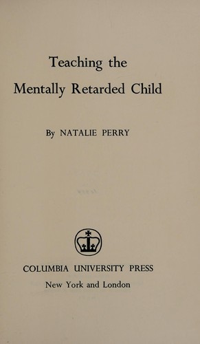 Cover for Teaching the mentally retarded child