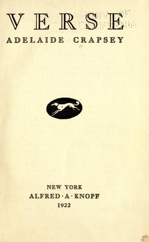Cover for Verse