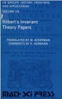 Cover for Hilbert's invariant theory papers