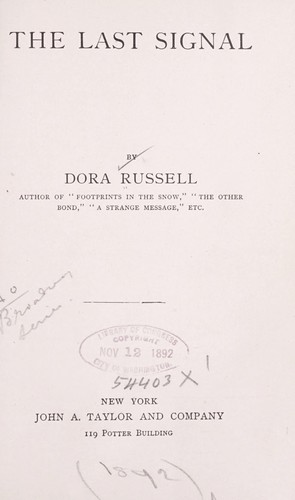 Cover for The last signal