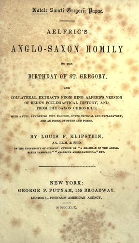 Cover for Natale Sancti Gregorii papae =
