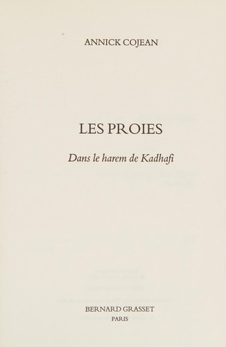 Cover for Les proies