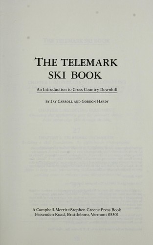Cover for Telemark Ski Book