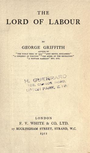 Cover for The lord of labour