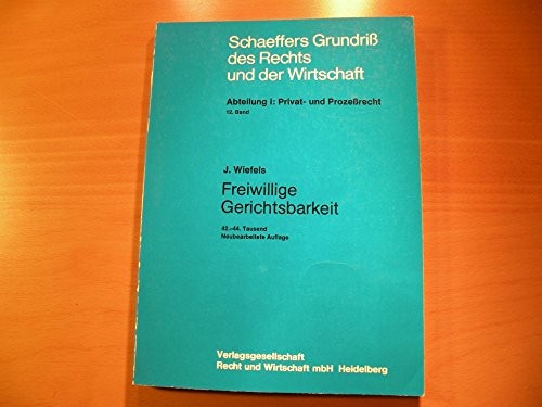 Cover for Freiwillige Gerichtsbarkeit