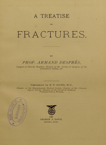 Cover for A treatise on fractures