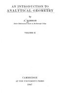 Cover for An Introduction to Analytical Geometry