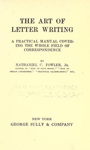 Cover for The art of letter writing