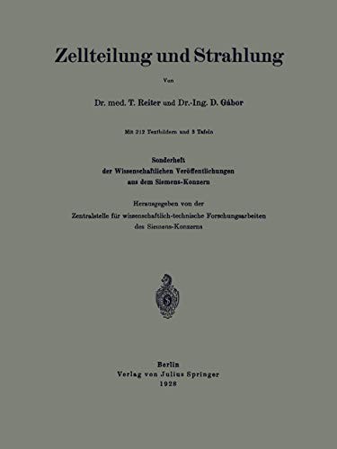 Cover for Zellteilung und Strahlung