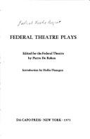 Cover for Federal Theatre plays