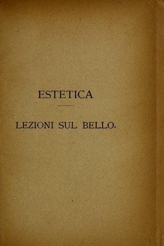 Cover for Estetica