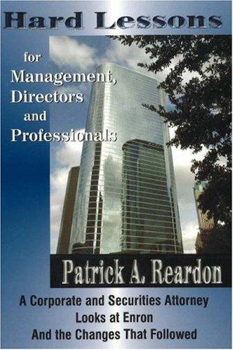 Cover for Hard lessons for management, directors, and professionals