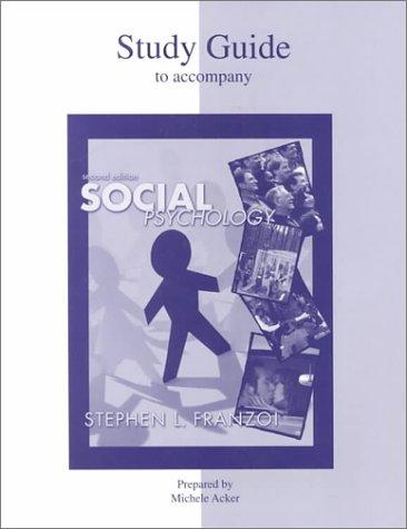 Cover for Student Study Guide To Accompany Social Psychology