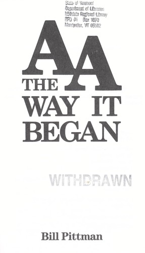 Cover for AA, the way it began