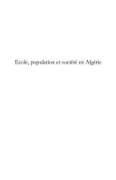 Cover for Ecole, population et société en Algérie