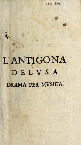 Cover for L'Antigona delusa da Alceste