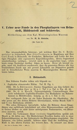 Cover for Ueber neue Funde in den Phosphatlagern von Helmstedt, Büddenstedt und Schleweke :<U+01C2>b Mittheilung aus dem Kgl. Mineralogischen Museum