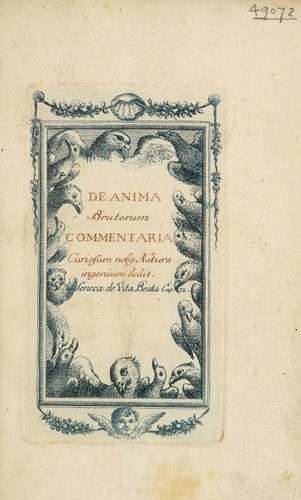 Cover for De anima brutorum commentaria
