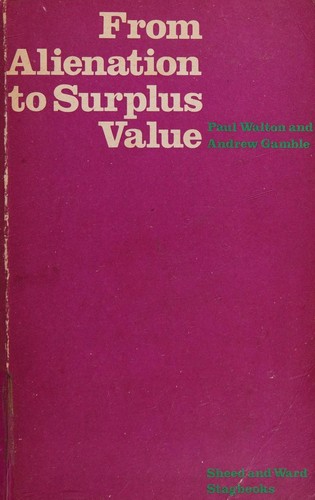 Cover for From alienation to surplus value