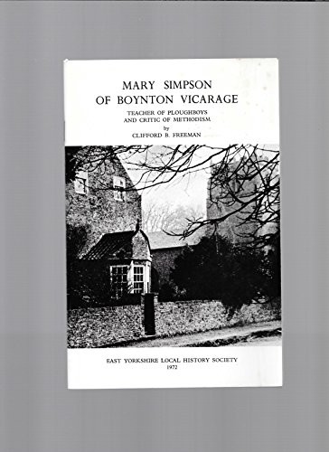 Cover for Mary Simpson of Boynton Vicarage