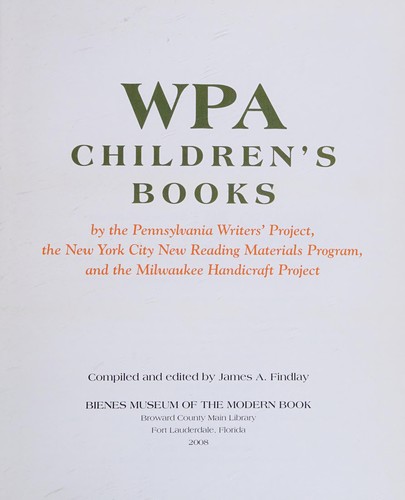 Cover for WPA Children's Books