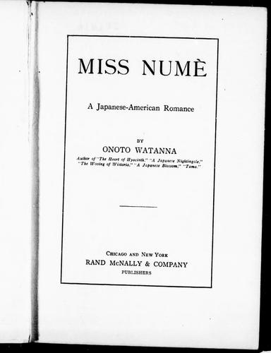 Cover for Miss Numè