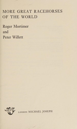 Cover for More great racehorses of the world