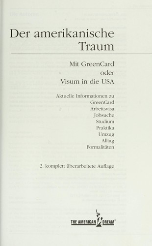 Cover for Der amerikanische Traum