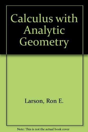 Cover for Calculus With Analytic Geometry Alternate