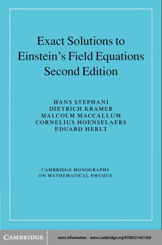 Cover for Exact solutions of Einstein's field equations.