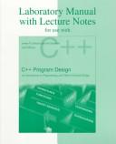 Cover for Lab Manual w/ Lecture Notes to accompany C++ Program Design