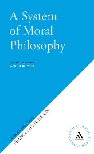 Cover for A System of Moral Philosophy (Continuum Classic Texts)
