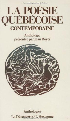 Cover for La Poésie québécoise contemporaine