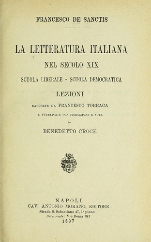 Cover for La letteratura italiana nel secolo XIX