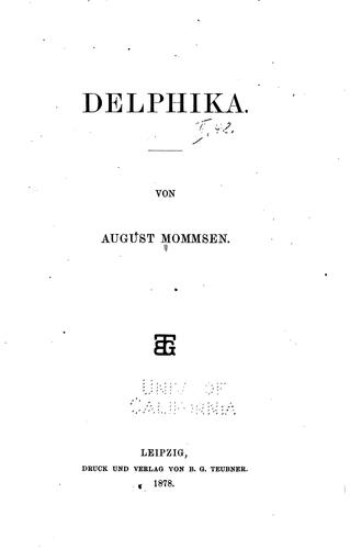 Cover for Delphika.