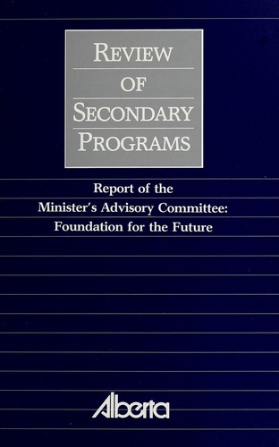 Cover for Review of secondary programs