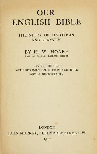 Cover for Our English Bible