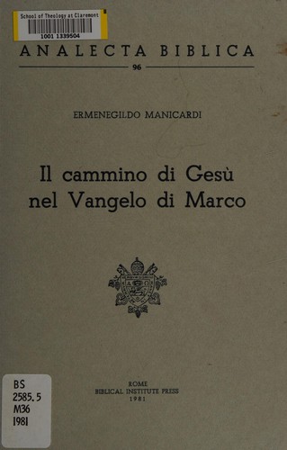 Cover for Il cammino di Gesù nel Vangelo di Marco