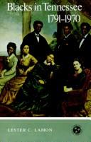 Cover for Blacks in Tennessee, 1791-1970