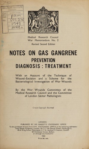 Cover for Notes on gas gangrene