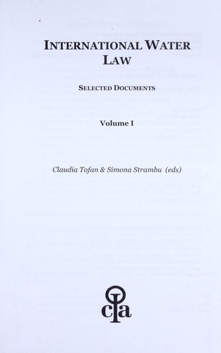 Cover for International water law