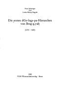 Cover for Die ersten dGe-lugs-pa-Hierarchen von Brag-g.yab (1572-1692)