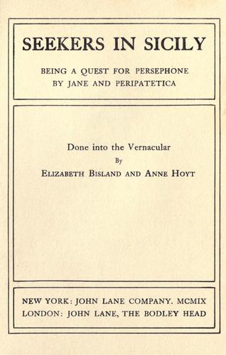 Cover for Seekers in Sicily