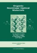 Cover for Organic nonlinear optical materials