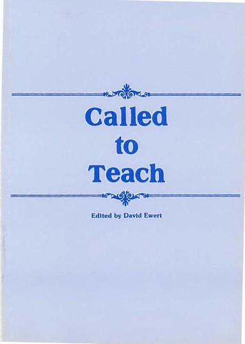 Cover for Called to Teach