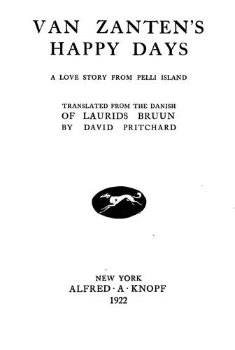 Cover for Van Zanten's happy days