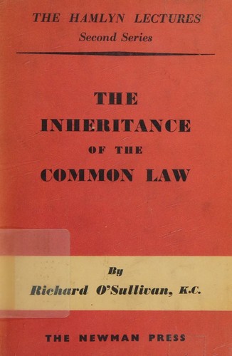 Cover for The inheritance of the common law (The Hamlyn lectures, 2d series)