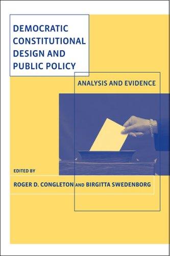 Cover for Democratic constitutional design and public policy