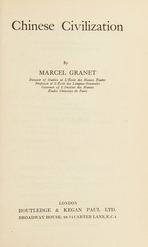Cover for Chinese civilization